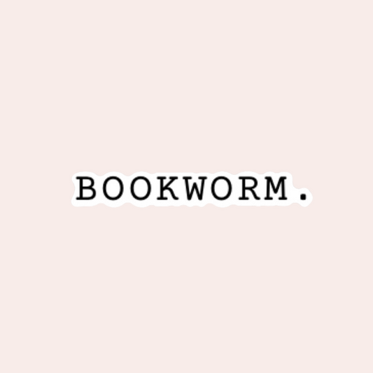 Bookworm Typewriter Sticker