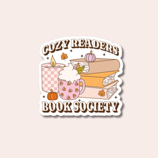 Cozy Readers Book Society Sticker