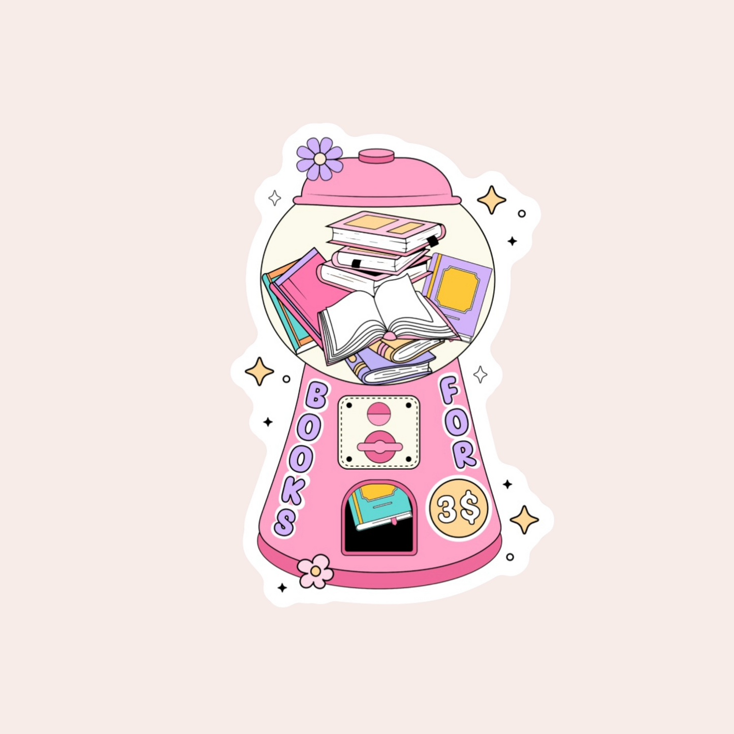 Book Gumball Machine Sticker