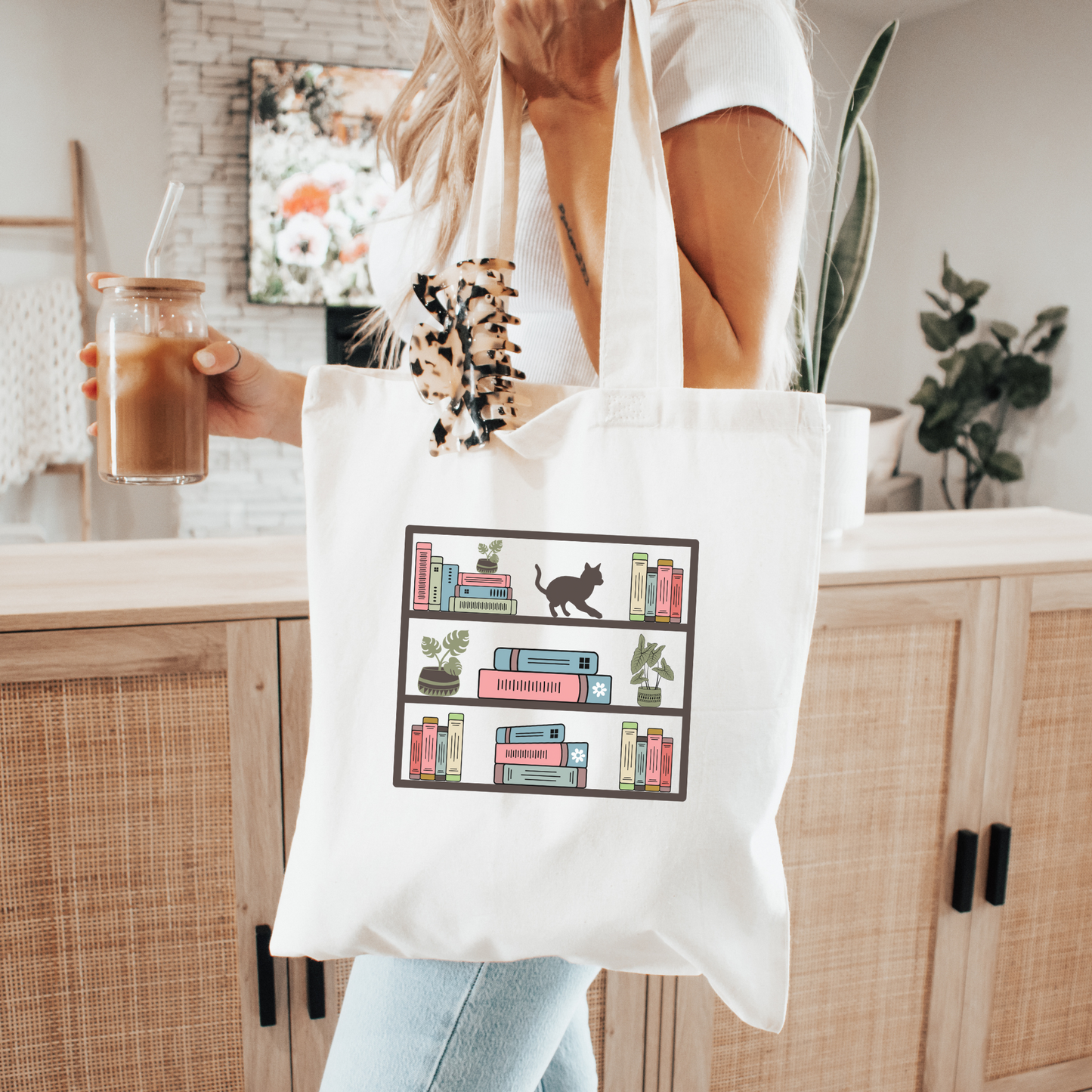 Books & Cats Tote