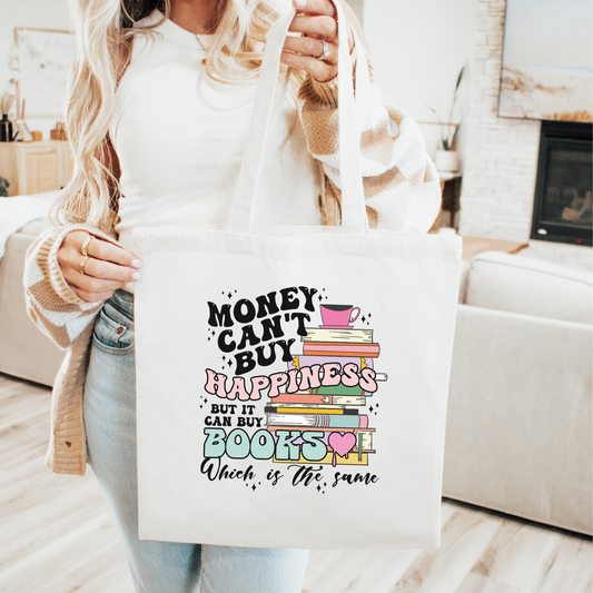 Books Buy Happiness Tote